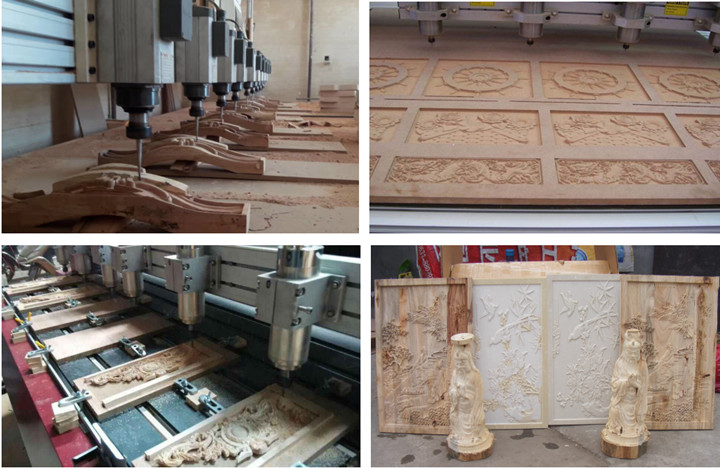 multi heads woodworking cnc router machine