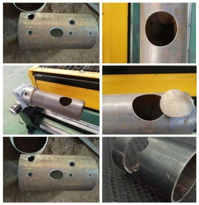 CNC Plasma Metal Pipe Cutting Machine Working Samples