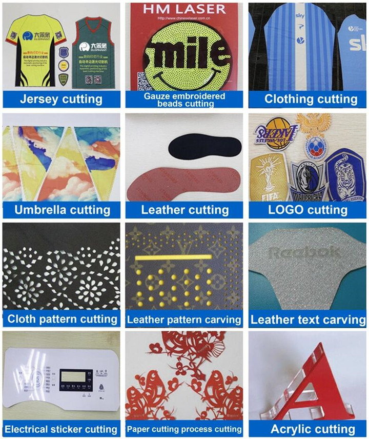  Sublimated Fabric Auto Feeding Laser Cutting Samples